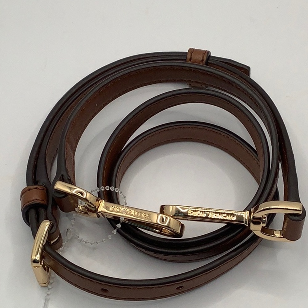 🤎NEW🤎Michael Kors Brown Smooth Leather Crossbody Replacement Strap - Picture 5 of 15